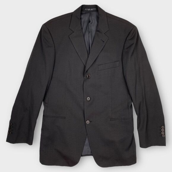 Hugo Boss Blazer Mens 40R 39R BrownTextured Wool Sport Jacket Ventless - Picture 6 of 15